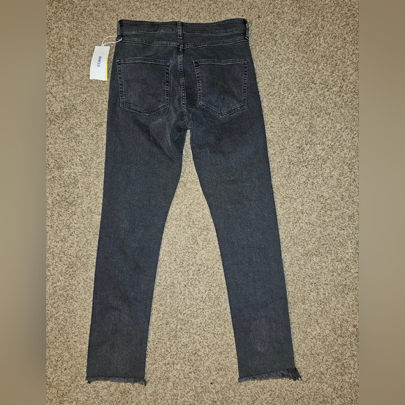 Womens H&M Denim Black Jeans with Black Rhinestones - Sz: 30 (Fits Like A 28/29) - Picture 5 of 11